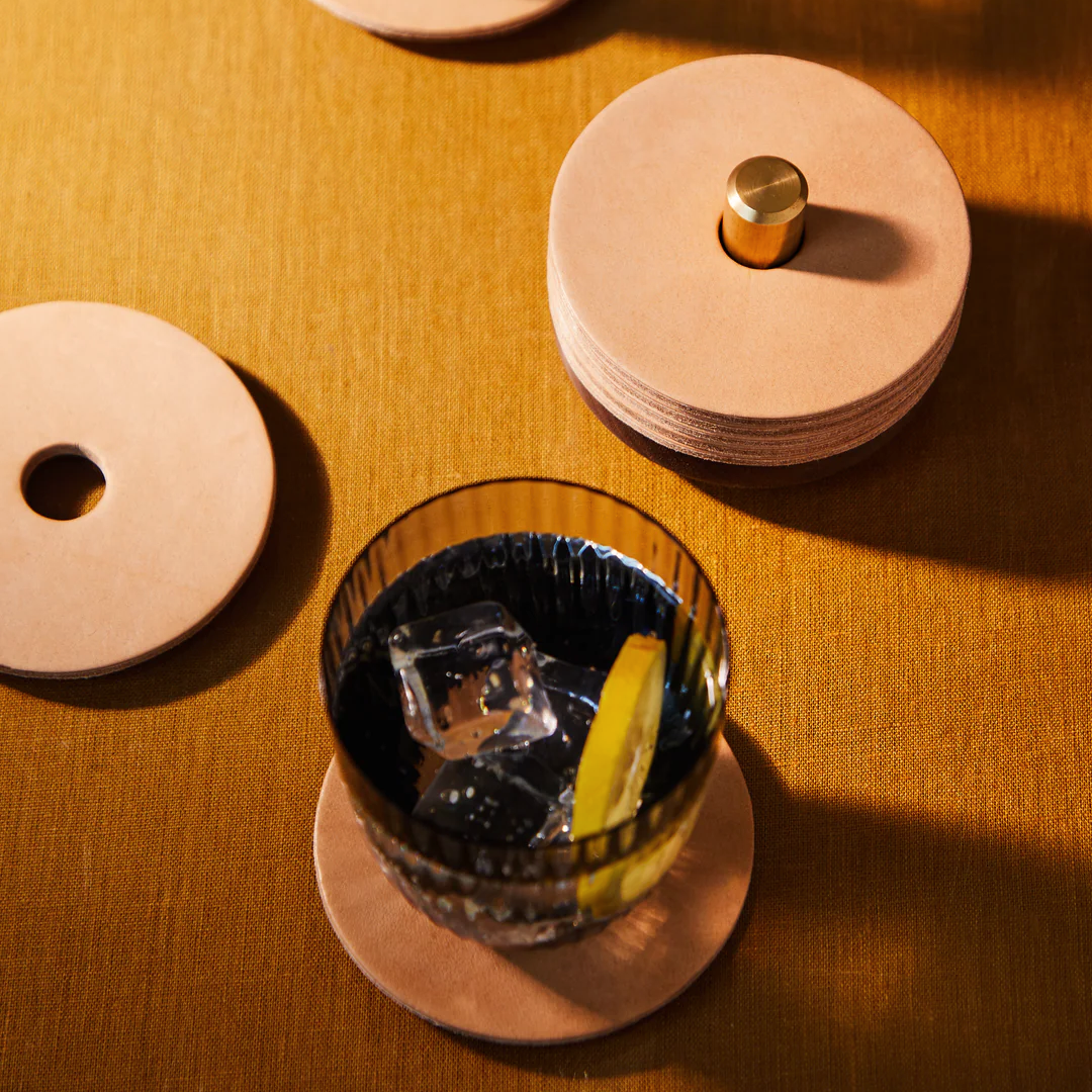Grape Leather Coasters
